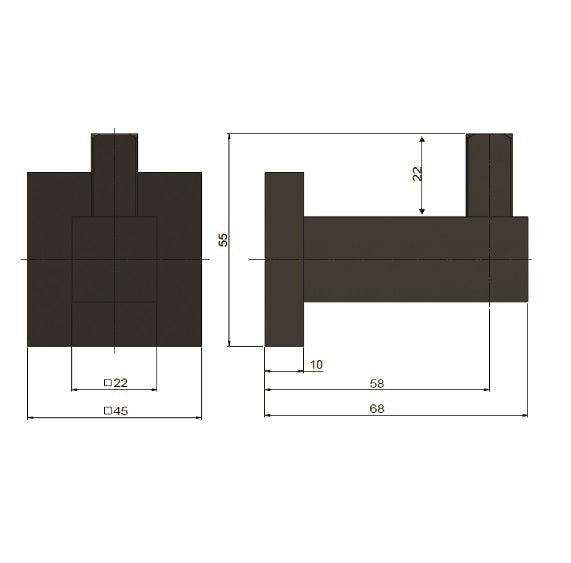 Meir Square Robe Hook – Tuck Plumbing Fixtures